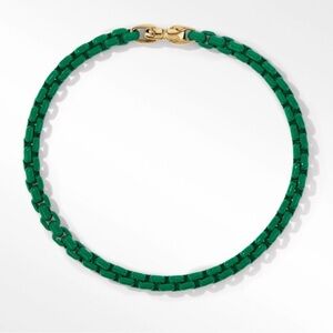 David Yurman Bel Aire Chain Bracelet - Emerald Green, 14K Yellow Gold Accent